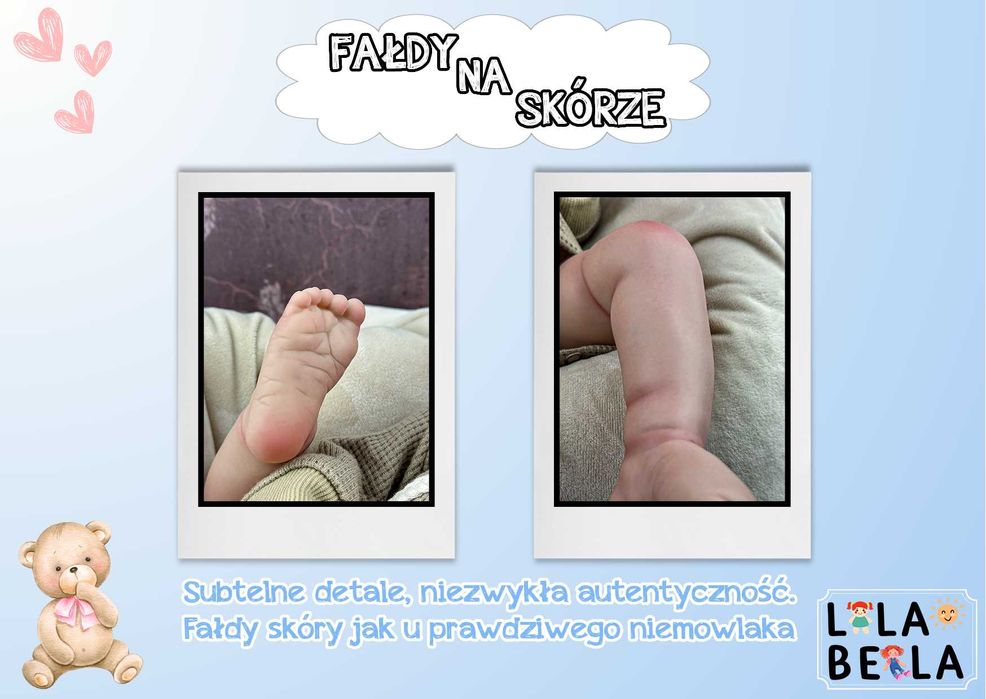 PROMOCJA ! Lalka TYP REBORN Dziewczynka Wodoodporna Zamknięte Oczy