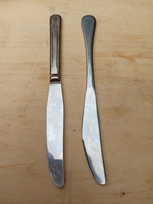 Ножі столові прибори срібло