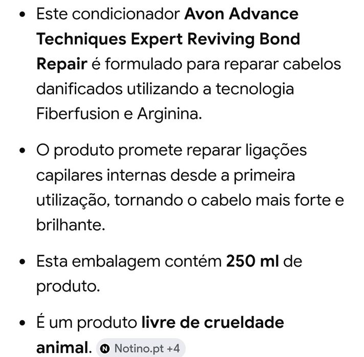 Condicionador para Cabelos Danificados 250ml AVON