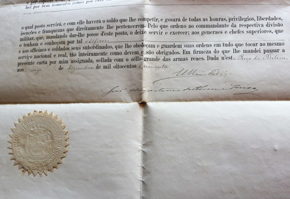 Rei D Carlos carta patente, Paço de Belém (invulgar) 1890