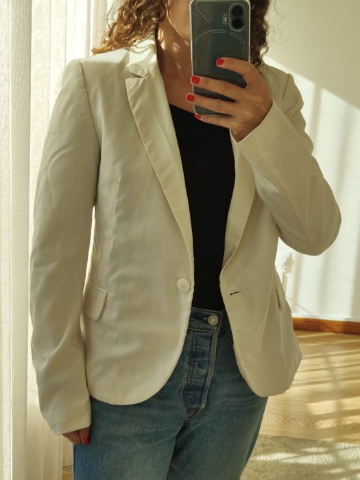 Blazer branco Stradivarius