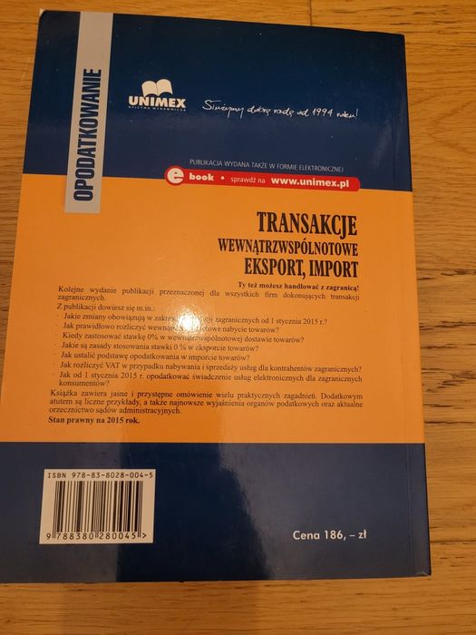 Transakcja wewnątrzwspólnotowe, export, import