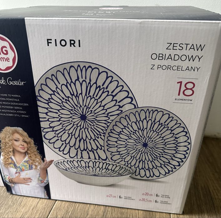 Komplet zestaw obiadowy serwis obiadowy mg home 18elementów