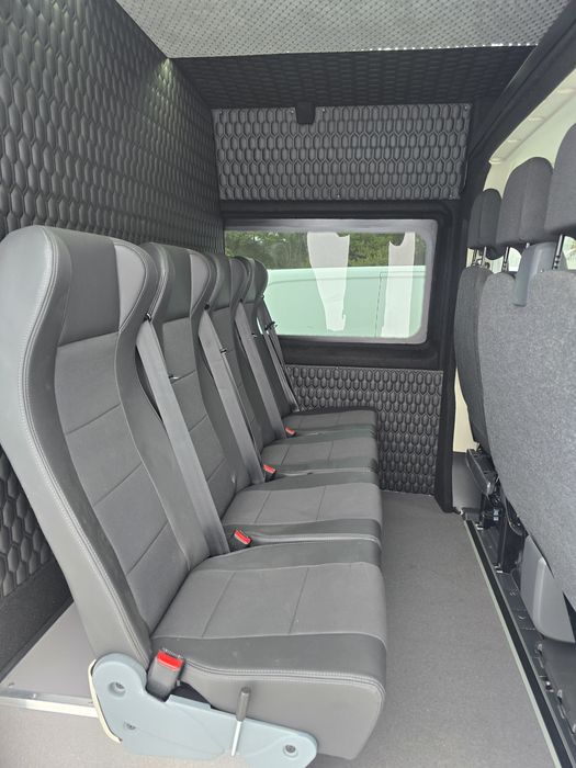 Zabudowa busa VIP dodatkowe fotele homologacja Klimatyzacja szyby