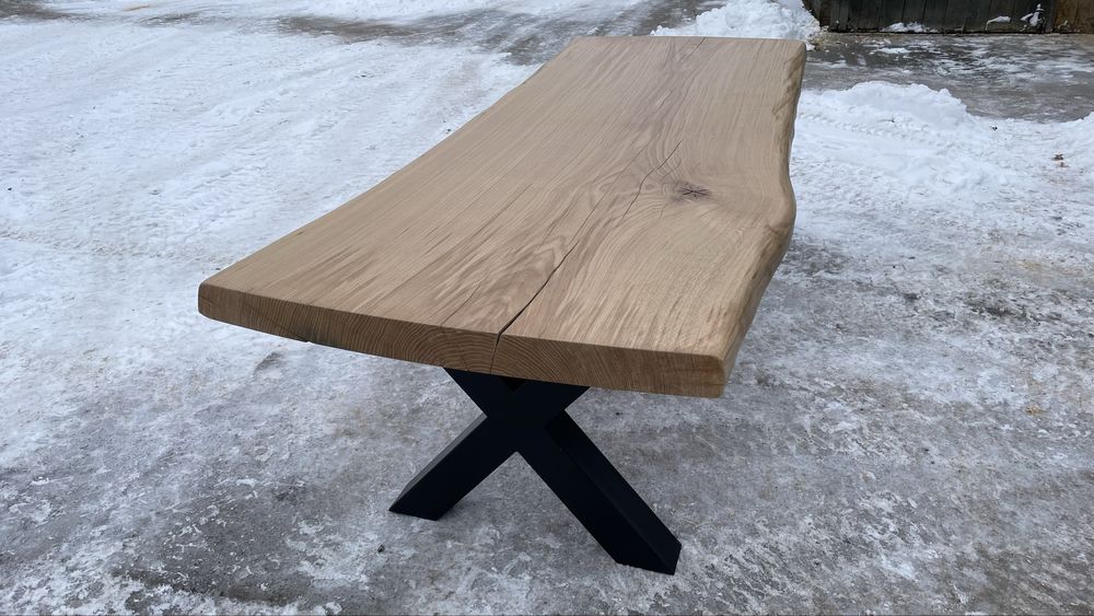 Stół dębowy, monolit 250x96 cm