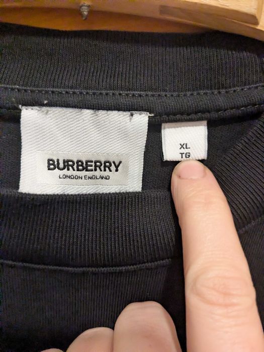 T-shirt męski Burberry, czarny,  markowy, premium, oryginał, rozm. XL