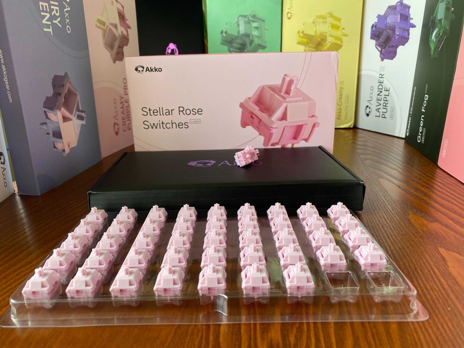 Перемикачі (свічі) Akko V3 PRO Dracula, Cyan, Mirror, Stelar Rose