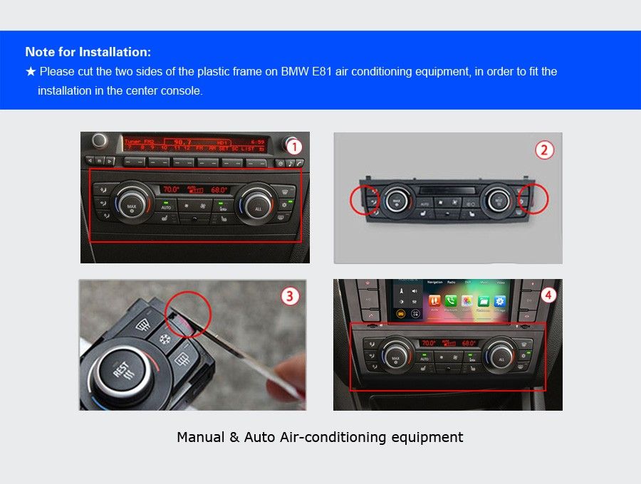 Auto-radio android 14 Audi A6 / BMW serie 1 E81 E82 E88