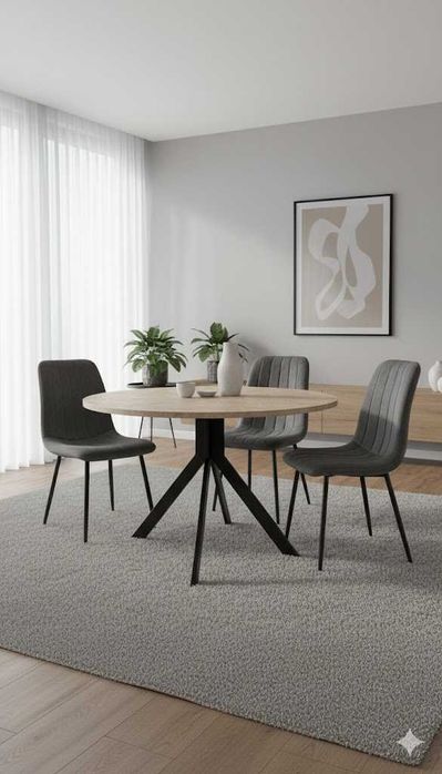 Стіл розкладний кухонний обідній Лофт 110 (150) х 90 чорний, НАЛОЖКА