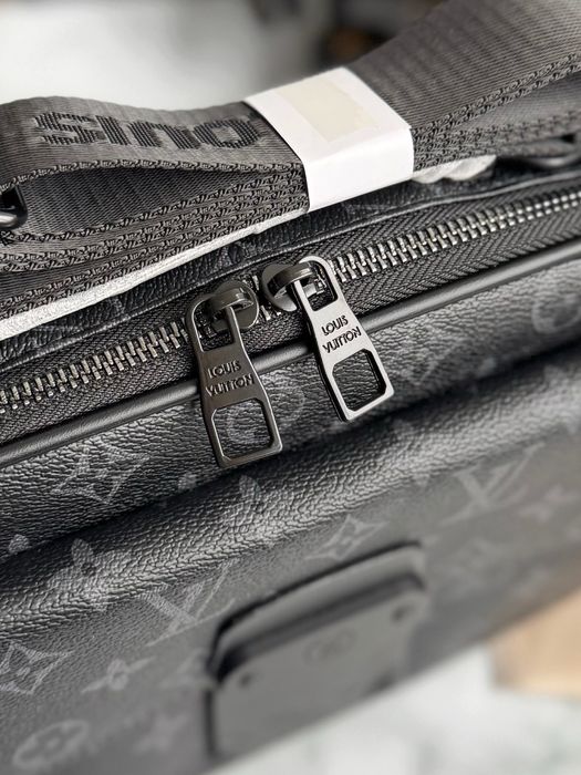 Сумка чоловіча жіноча Louis Vuitton S Lock messenger чорна коричнева