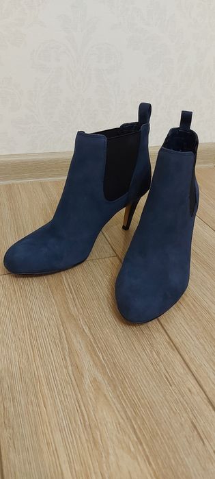 Ботинки женские замшевые синие 40 размер