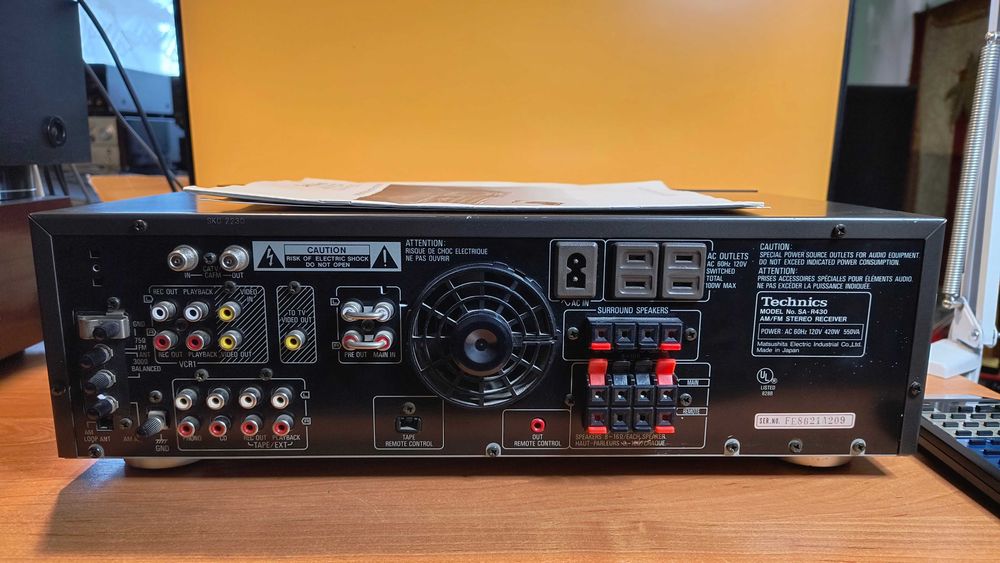 Amplituner Technics SA R430 Korektor Graficzny stan gabinetowy jedny ...