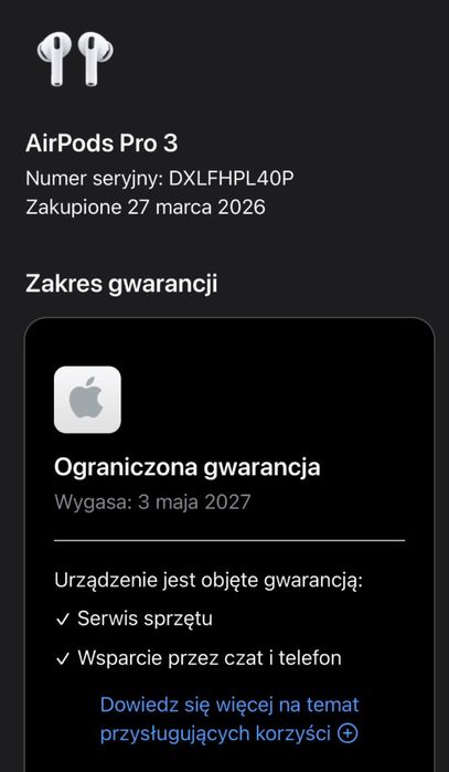Słuchawki AirPods Pro 3