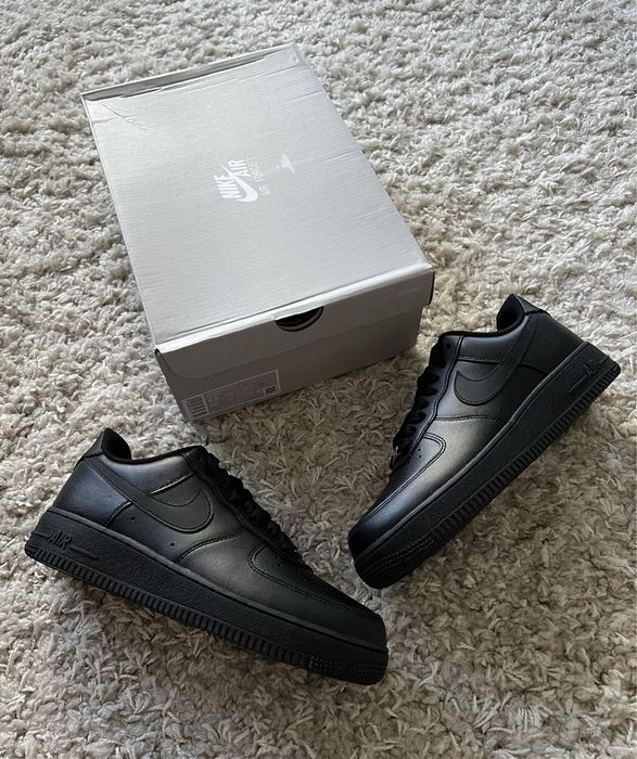 Nike Air Force 1 Black SP Dunk Black 100% натуральна шкіра