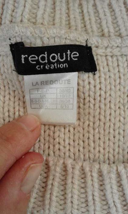 sweter beżowy półgolf