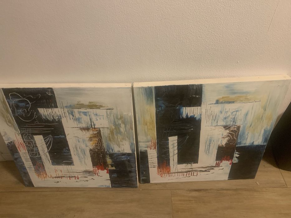 2 x obrazy nowoczesne  60 x 60 cm