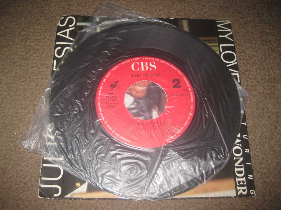 Vinil Single 45 rpm do Julio Iglesias & Stevie Wonder "My Love"