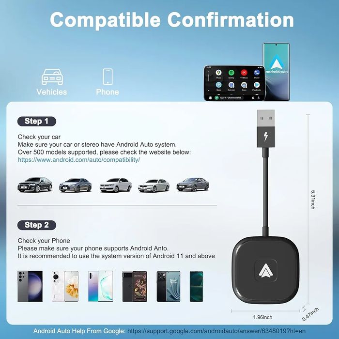 Android Auto Wireless Adapter Bezprzewodowy wysoki model 5Ghz