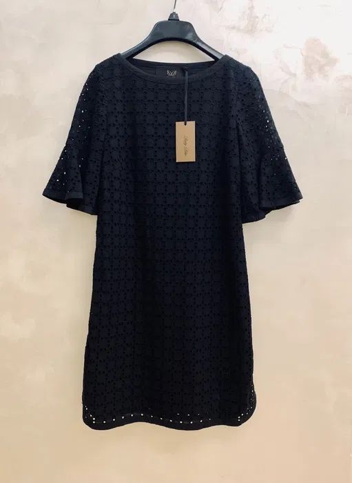 Сукня Elisabetta Franchi чорна з прошва котонова платье хлопок черное