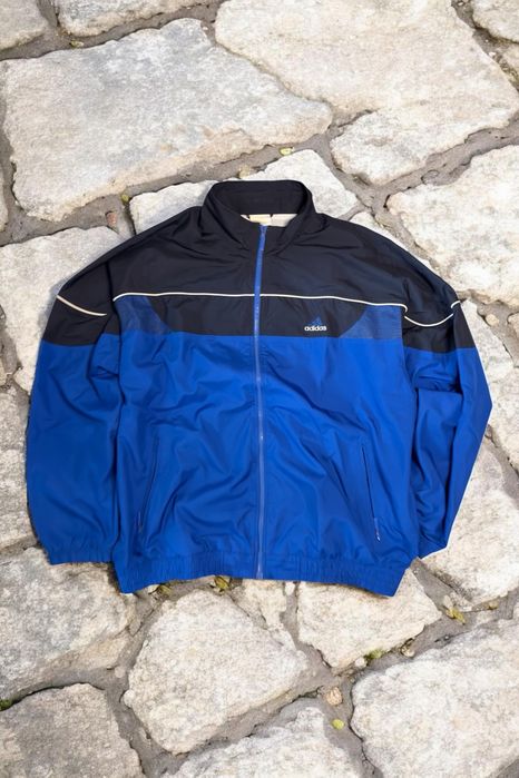 Niebieska kurtka wiatrówka Vintage Adidas Y2K 00s Retro