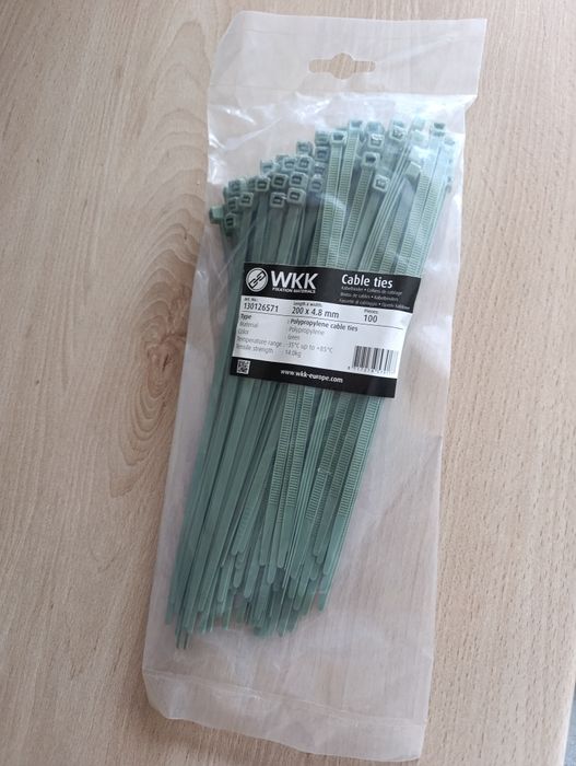 Opaska zaciskowa zielona do ogrodu trytytki