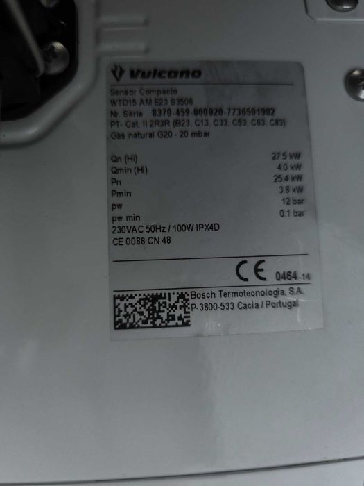 Esquentador Vulcano com sensor