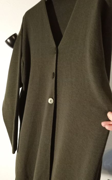 Кардиган оверсайз длинный М,L,XL.Джемпер свитер шерсть 50% свободный.