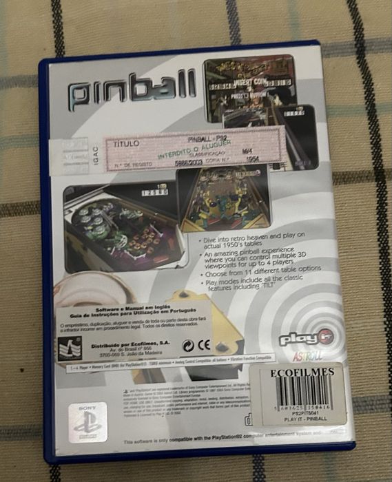 Jogo Pinball como novo PS2