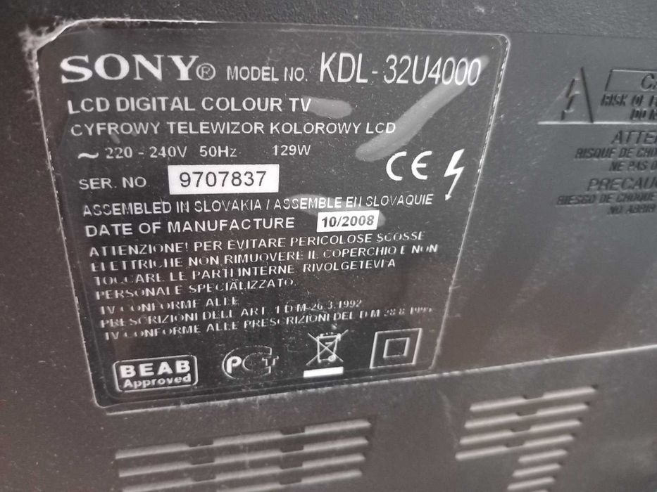 Telewizor Sony Bravia lcd kdl-32u400 32 cale dekoder gratis !!