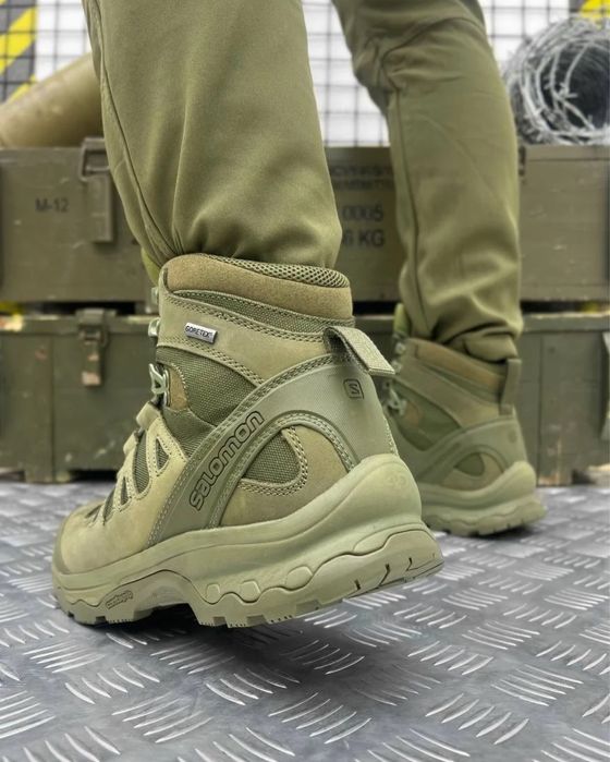 Salomon Quest 4D GTX Forces 2 Gore-Tex Олива | Тактичні Берці ЗСУ