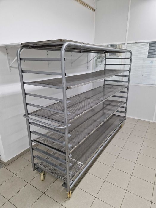 Carro Inox com prateleiras móveis Inox