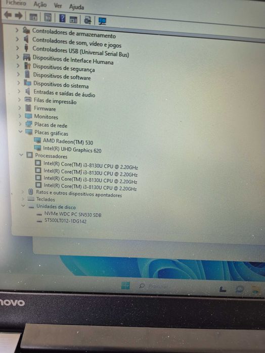 lenovo 330-15IKB processador i3-8130, sem anomalia