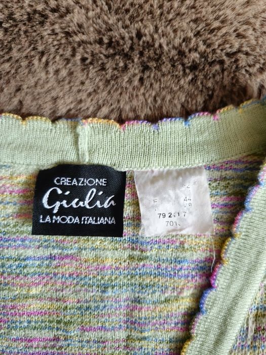 Pastelowa kamizelka vintage tweed bouclé Giulia XXL 44