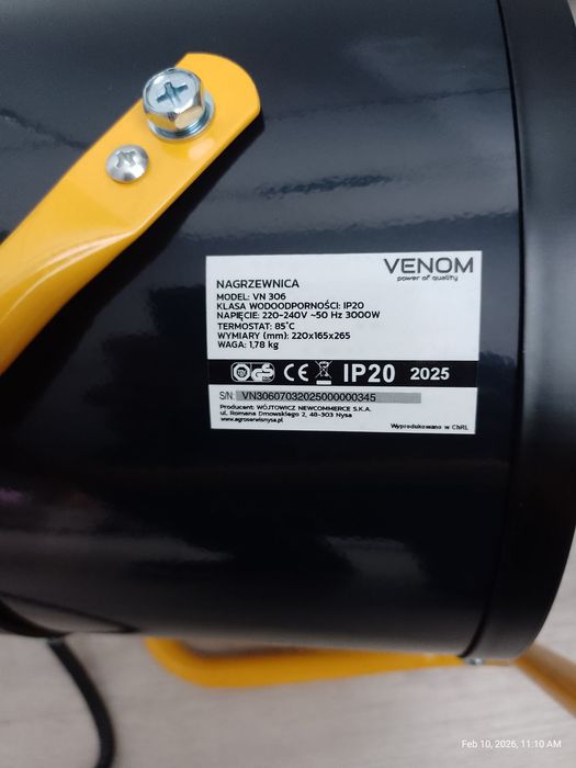 Nagrzewnica venom vn 306