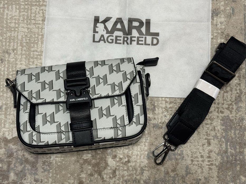 Сумка Karl Lagerfeld через плече | Карл Лагерфельд біла