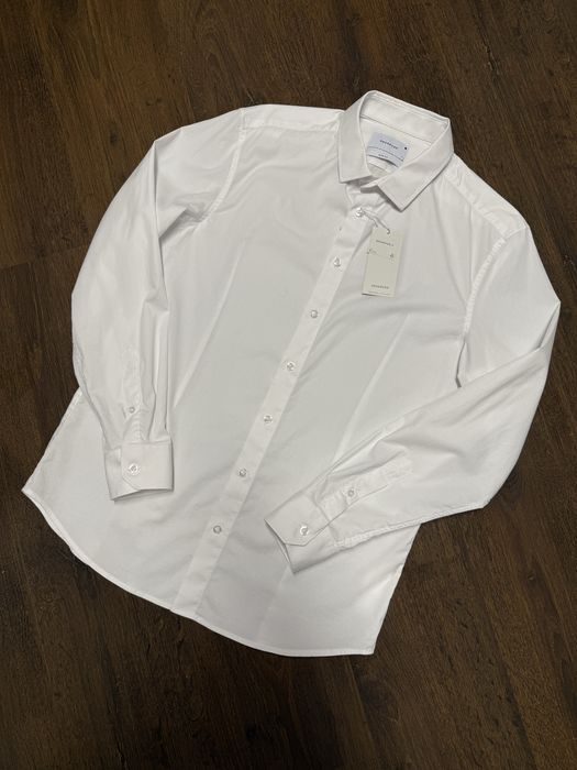 Koszula Męska Reserved Biała White Slim Fit Elegancka Klasyczna Basic