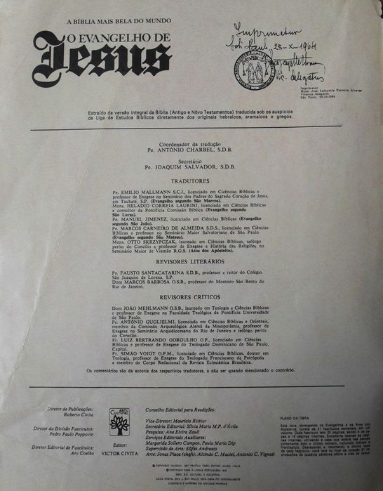 O Evangelho de Jesus - A Bíblia em Fascículos