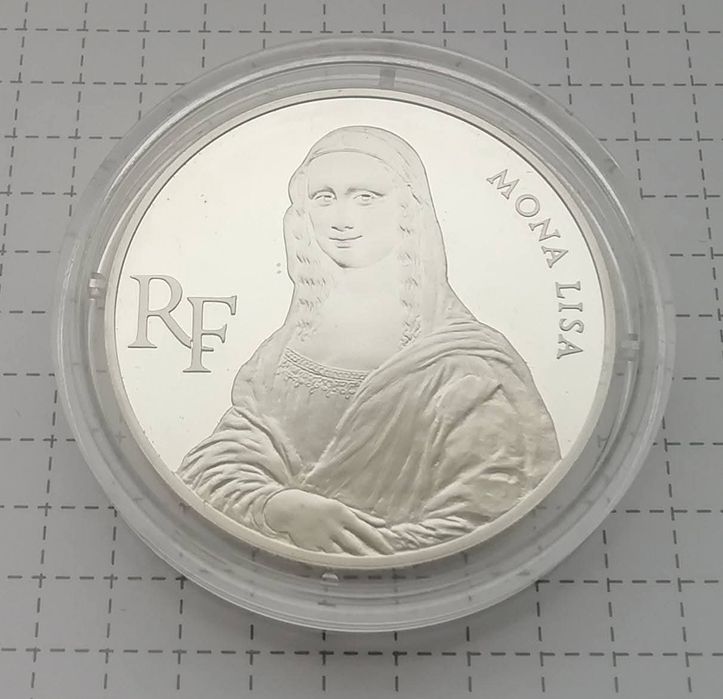 Франція 100 франків 1993р. 200 років Лувру - Мона Ліза. СРІБЛО. Пруф.