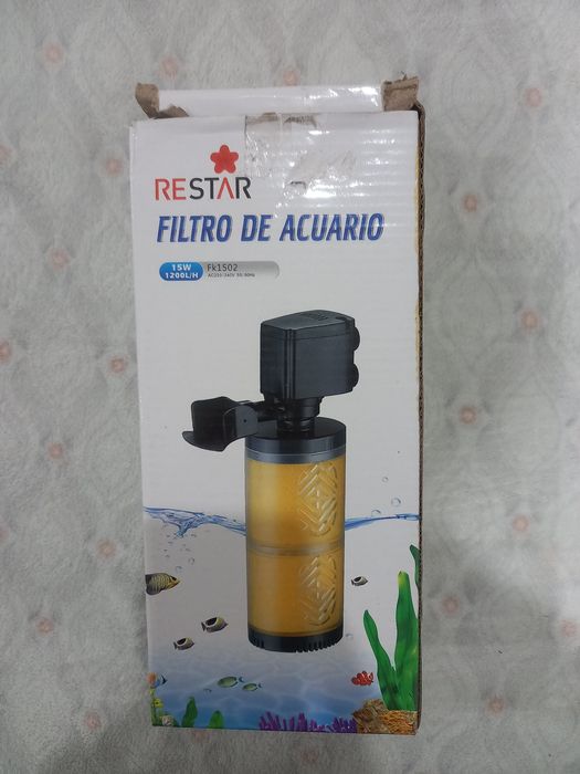 Filtro interno. Filtragem mecânica e biologica. Novo