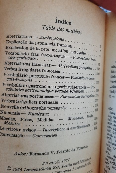 Dicionário Francês - Português e  Português  - Francês