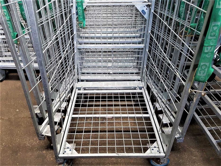 Wózek Magazynowy Gniazdowy Siatkowy Platforma Transportowy Kurierski