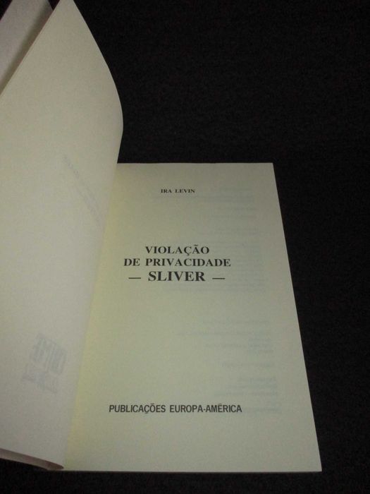 Livro Violação de Privacidade Sliver Ira Levin