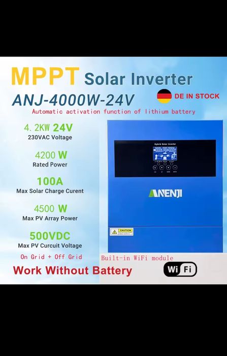 Гибридный инвертор Anenji 4,2 kW 24V