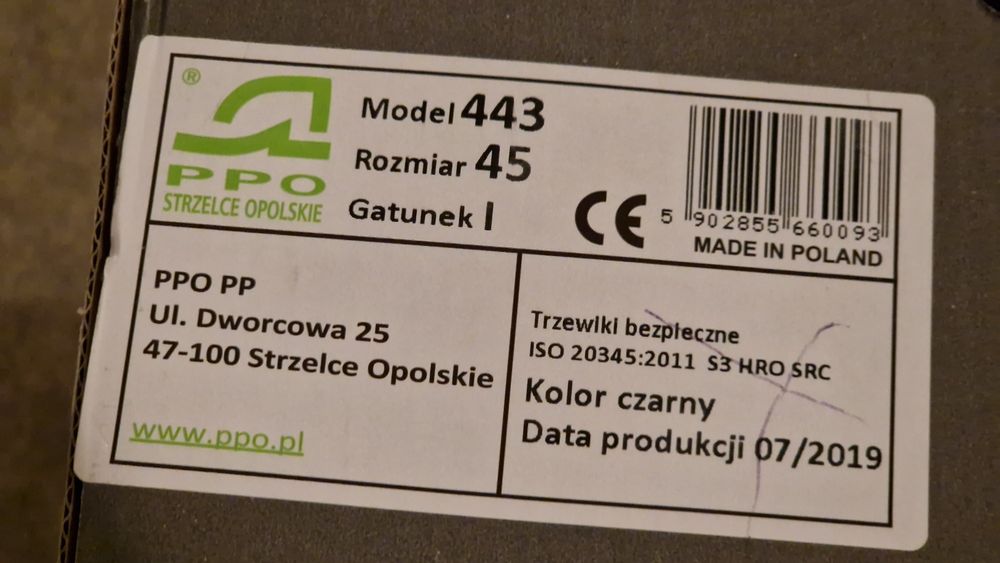 Buty robocze wysokie roz.45