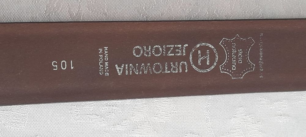 Pasek meski skórzany brązowy