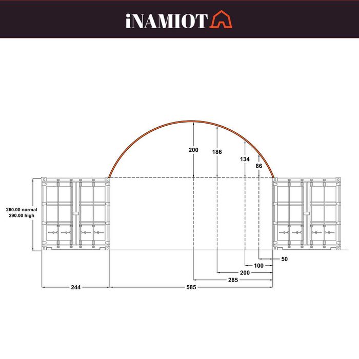 Zadaszenie kontenerowe 6x6 m namiot budowlany kontenery wiata hala