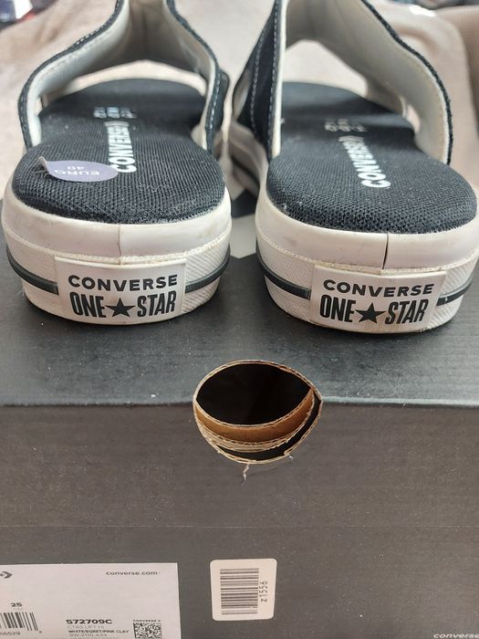 Converse klapki czarne, nowe, 40