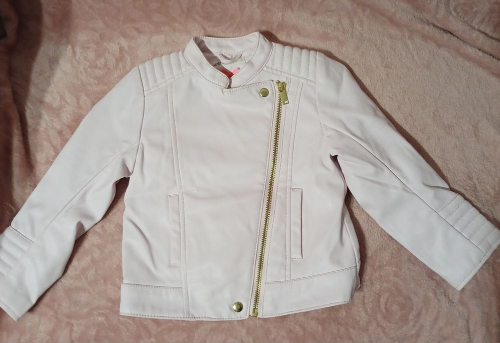 Kurtka dziewczęca rozm 104, h&m eko-skóra (3-4 lata)
