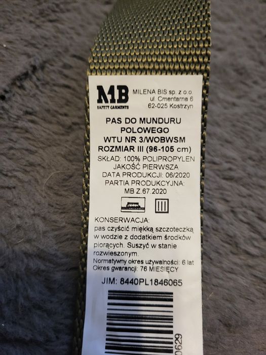 Pas mundur połowy wtu