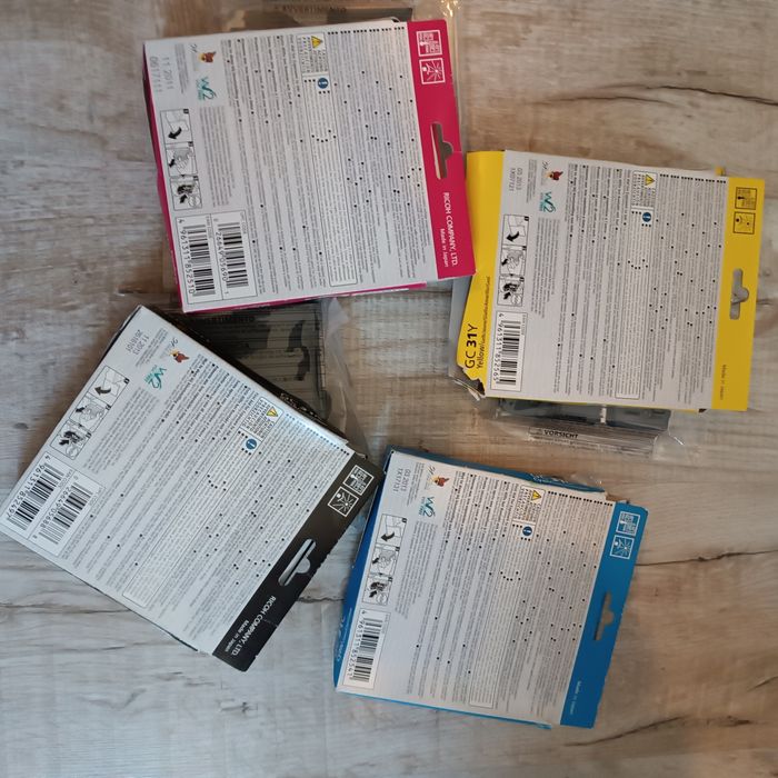 Оригінальні картріджи Ricoh GC31K GC31C GC31Y GC31M GC31